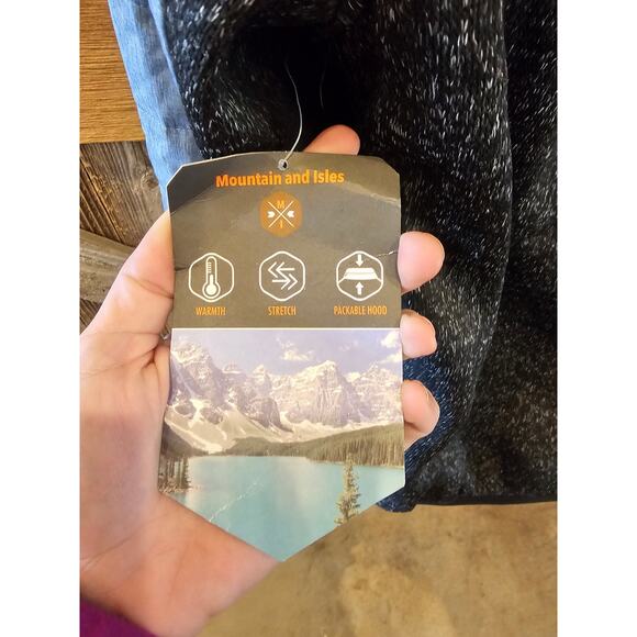 NWT NEW Mountain isles 1/4 zip hybrid hood popover sherpa lined jacket warm S - Picture 9 of 11